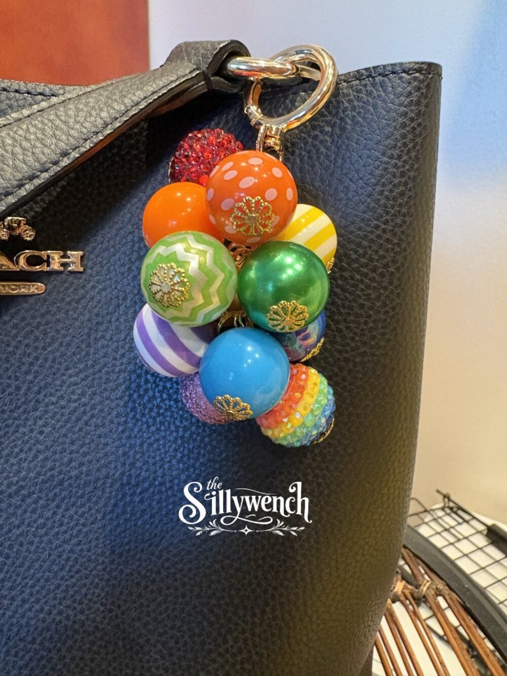 Over the Rainbow Purse/Bag Charm, gold-toned